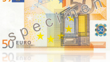 Bancnota de 50 de euro, prezentată în premieră