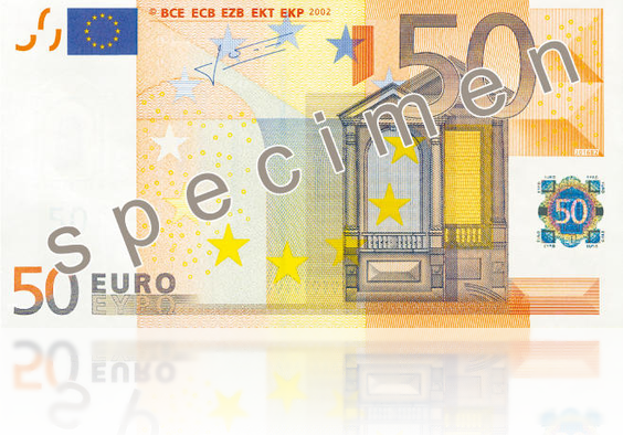 Bancnota de 50 de euro, prezentată în premieră