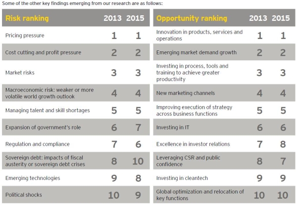 Află care sunt principalele riscuri și oportunități de business în 2013