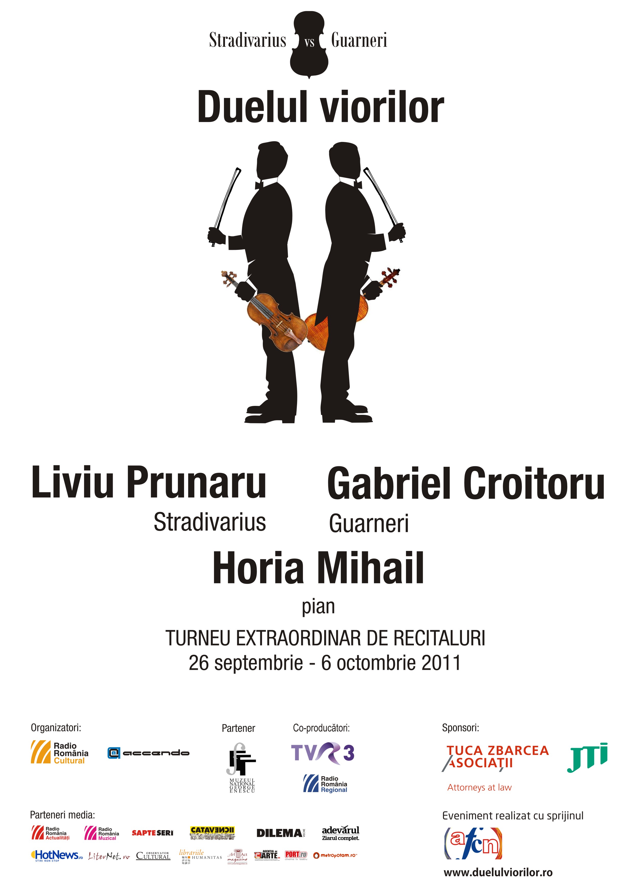 Stradivarius versus Guarneri. Turneul Duelul viorilor începe astazi la Târgu Mureş