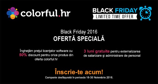(P) Romanian Software le acordă clienţilor un discount de 50% la achiziţia oricărei licenţe software, cu ocazia Black Friday