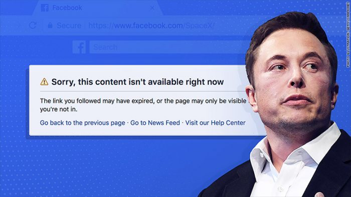 “Omul” Elon Musk a şters paginile SpaceX şi Tesla de pe Facebook