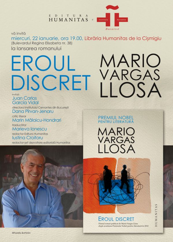 Mario Vargas Llosa lansează volumul „Eroul discret”
