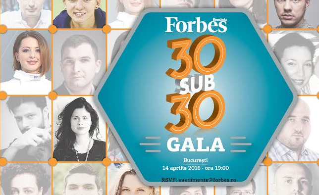 (P) Gala Forbes 30 sub 30 celebrează și în 2016 liderii noii generații