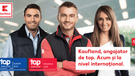 Dublă performanță pentru Kaufland: „Angajator de Top” în România pentru al patrulea an consecutiv și, pentru prima dată, „Angajator de Top” în Europa