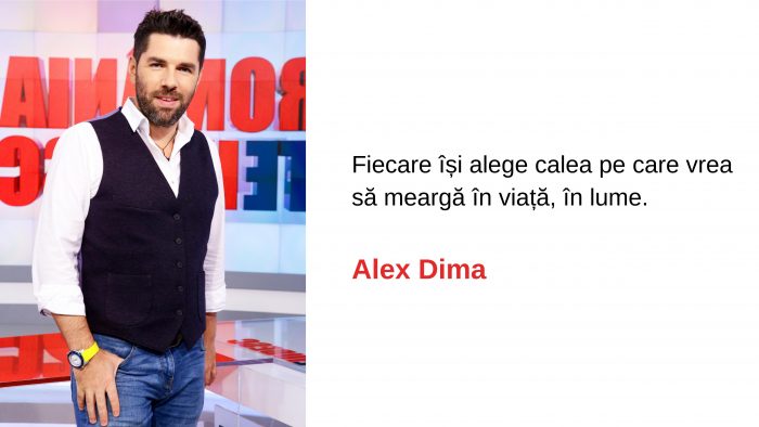 Alex Dima: Atunci când faci bine, nu poți fi om rău