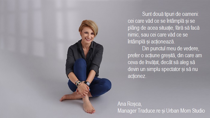 Ana Roșca: Am ales să acționez, nu să fiu un simplu spectator