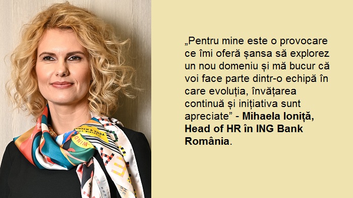 Mihaela Ioniță preia funcția de Director de Resurse Umane al ING Bank România