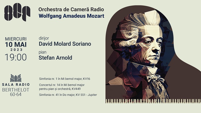 Concert MOZART cu doi invitați speciali: dirijorul DAVID MOLARD SORIANO și pianistul STEFAN ARNOLD