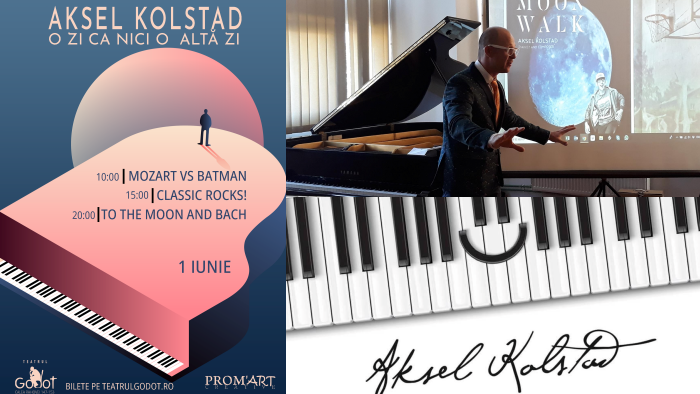 Tarantino al pianului clasic, Aksel Kolstad, va susține 3 reprezentații pe 1 Iunie la Teatrul Godot