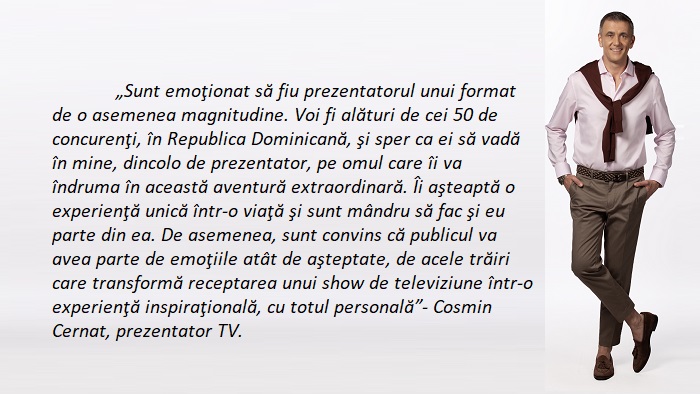 Cosmin Cernat este prezentatorul celui mai amplu experiment social televizat, „Insula de 1 milion”