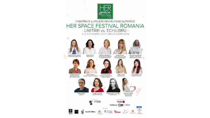 HER SPACE FESTIVAL Romania, cel mai important eveniment dedicat sănătății și stării de bine, 11-12 octombrie, la București