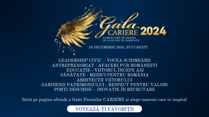 START VOT! GALA Premiilor Revistei CARIERE 2024 - OAMENI CARE NE INSPIRĂ