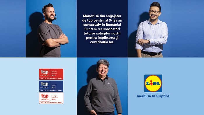 Politicile de resurse umane, premiate pentru al nouălea an consecutiv în echipa Lidl România