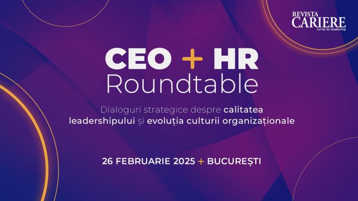 Urmează CEO & HR Roundtable, prima ediție. Patru generații au clădit succesul, a cincea trebuie să ducă moștenirea mai departe!