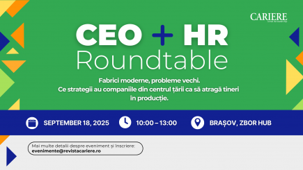 CEO & HR Roundtable | 18 septembrie 2025, BRAȘOV