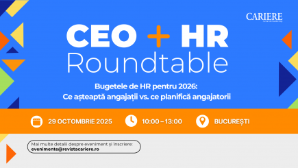 CEO + HR Roundtable | 29 octombrie 2025, București